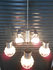 Vintage Design Hanglamp Chroom met 5 Glazen Kelken 2